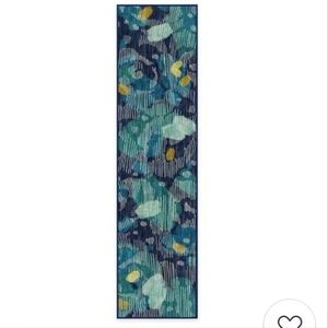 Ruggable Runner with Rug Pad - Leona Midnight Blue 2.5x7